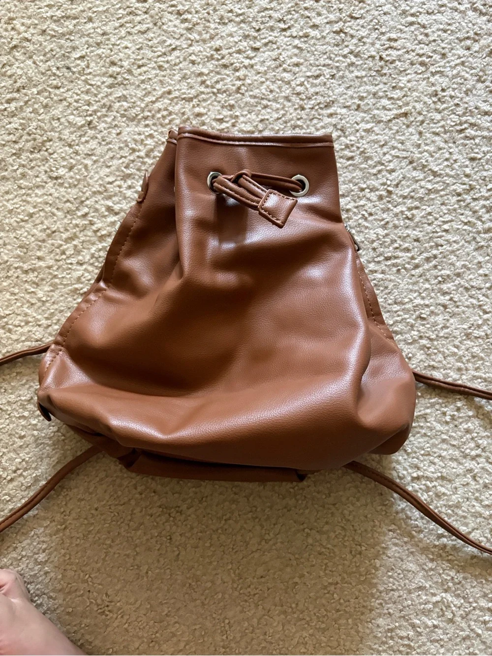 Japan brand ANAP brown backpack bag with side pockets